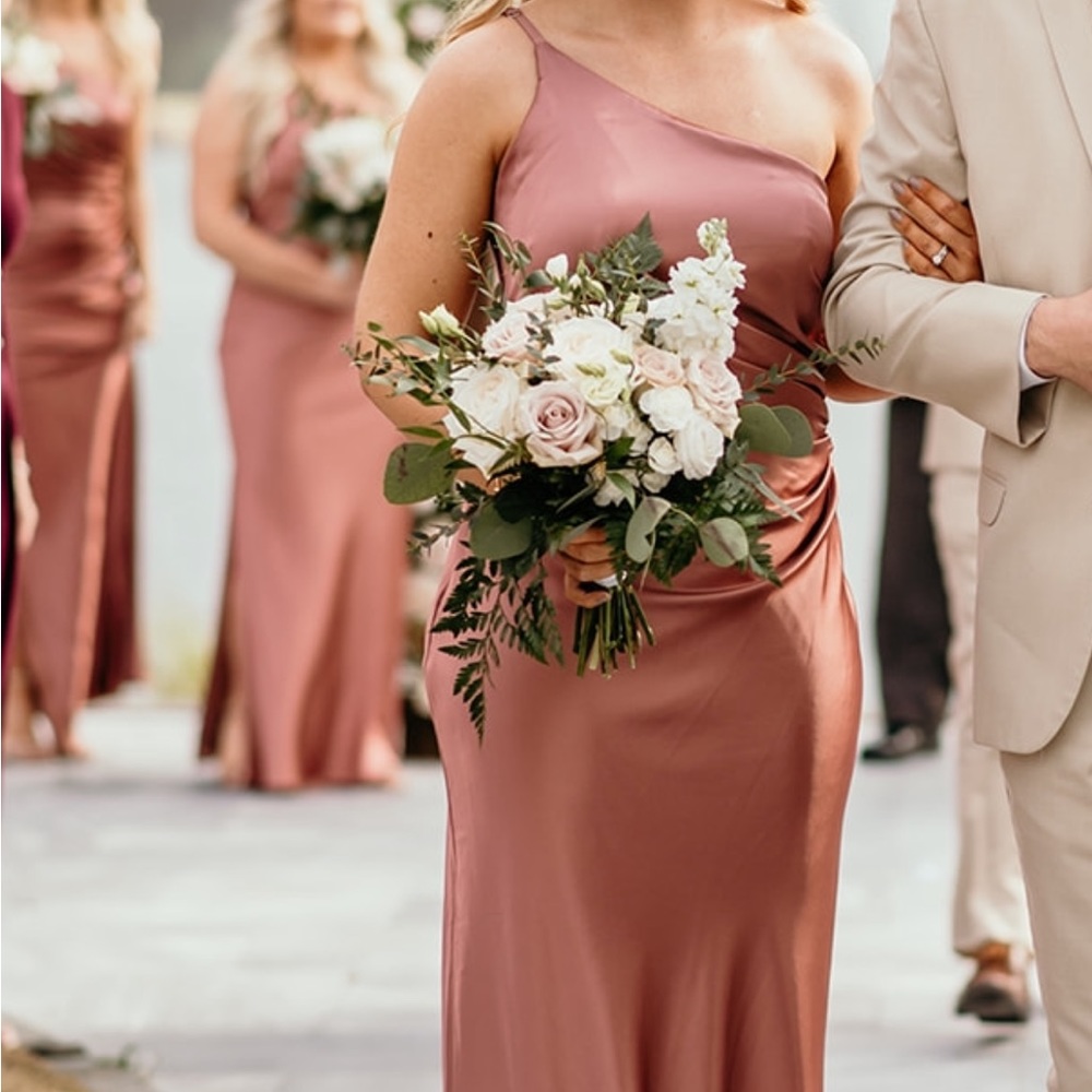 Long satin dress